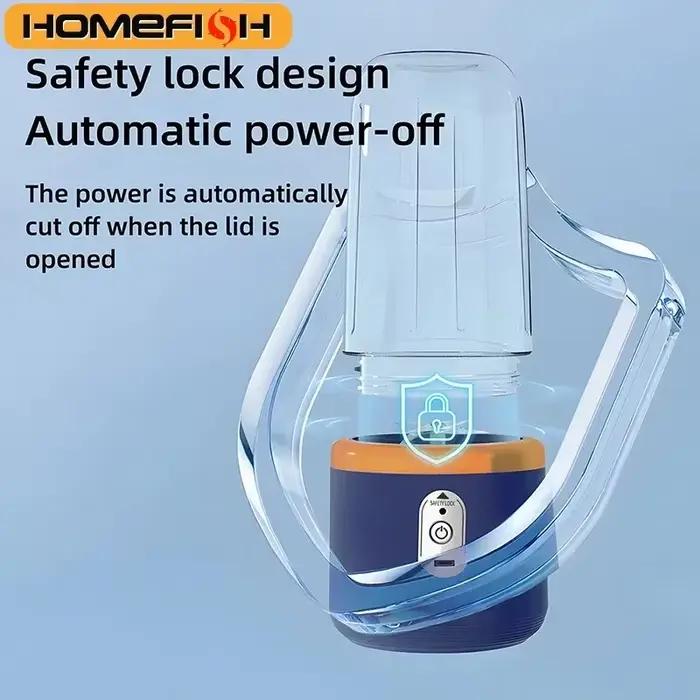HOMEFISH Nouvelle centrifugeuse multifonction portable rechargeable pour étudiants et usage domestique, petit gobelet à jus