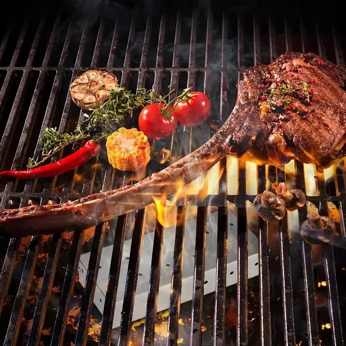 Boîte de fumeur en acier inoxydable pour barbecue à gaz