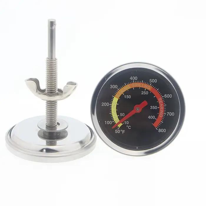 Thermomètre de barbecue intégré acier inoxydable contrôle de température cuisson alimentaire pour rassemblements familiaux et amicaux