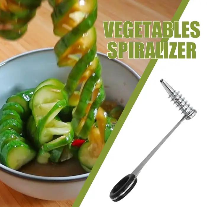 Spiraliseur à légumes en acier inoxydable pour tranchage et découpe de courgettes, concombres, carottes et autres légumes pour la cuisine et la maison