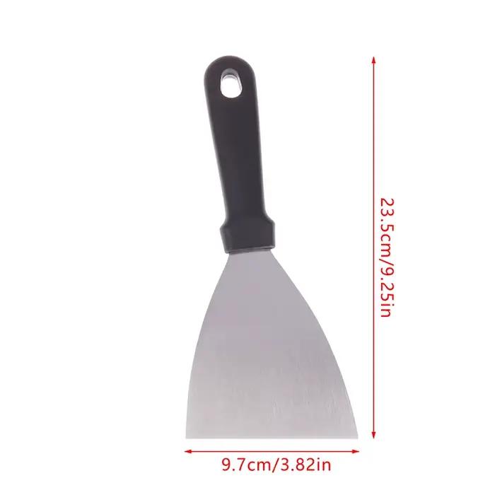 Spatule multifonctionnelle en acier inoxydable, ustensiles de cuisine à manche court, grattoir à spatule, gadgets de cuisine