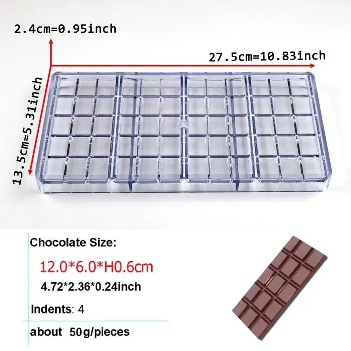 Lot de 2 moules à chocolat en polycarbonate, forme cœur et sphère, pour barres chocolatées, confiserie, pâtisserie, outils de cuisson