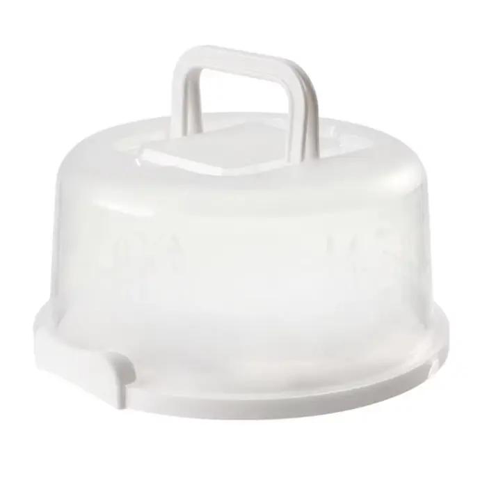Boîte de rangement de gâteaux ronde Portable avec couvercle et poignée