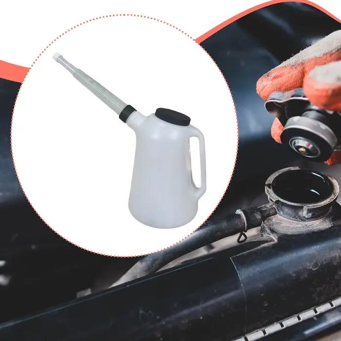 Pot d'huile 1,2 l-5l, pichet de mesure d'huile, distributeur d'huile, récipient d'huile, peut balancer avec verser, couvercle et bouchon pour Garage automobile