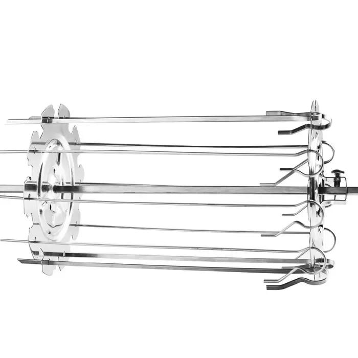 Gril jetable en acier inoxydable pour barbecue et four à rôtir, outil de cuisine pour brochettes, ailes de poulet, viandes, camping et barbecues, cadeau pour amateurs de grillades et événements familiaux