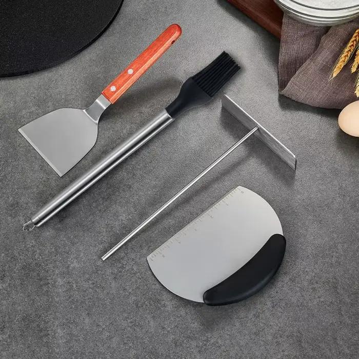 Outil à tarte épandeur de crêpes en acier inoxydable professionnel bricolage râteau