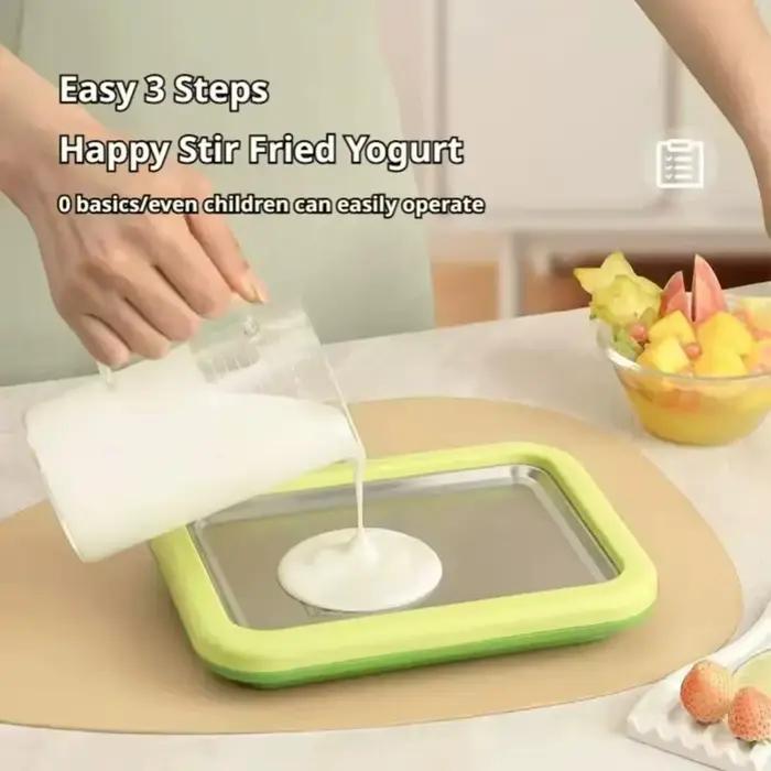 Plaque de yaourt à la crème glacée faite maison pour boissons au lait aux fruits occasions spéciales été pique-nique barbecue dessert glacé