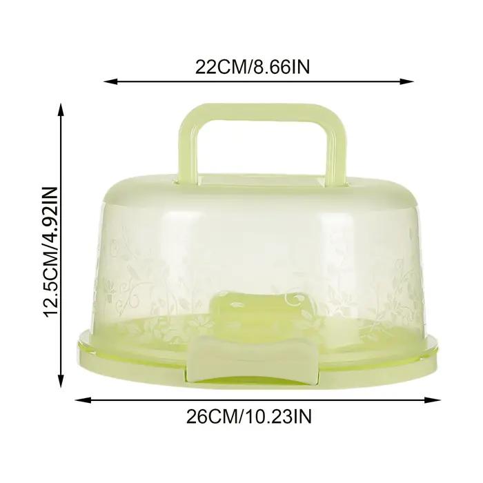 Boîte à gâteau en plastique avec poignée pliable