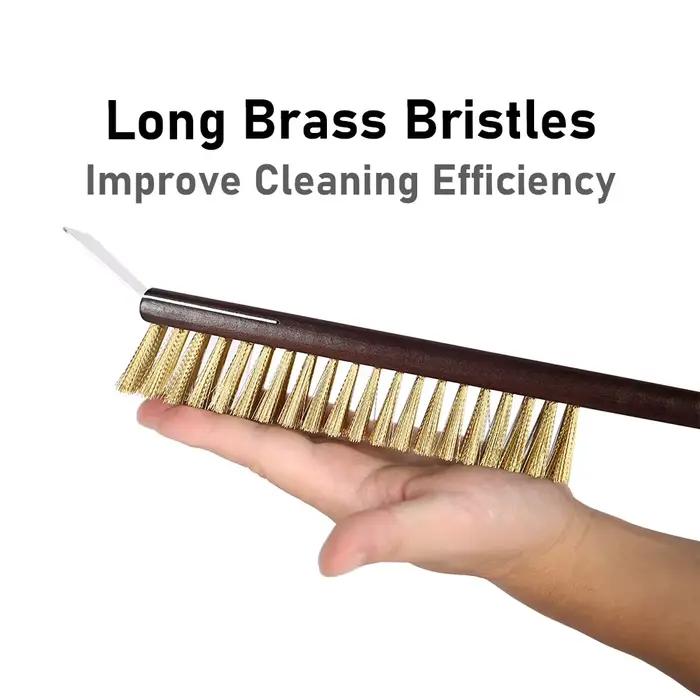 PizzAtHome 20 pouces brosse en cuivre four à Pizza Cassia Siamca poignée poils grattoir en laiton gril brosse de nettoyage accessoires de four