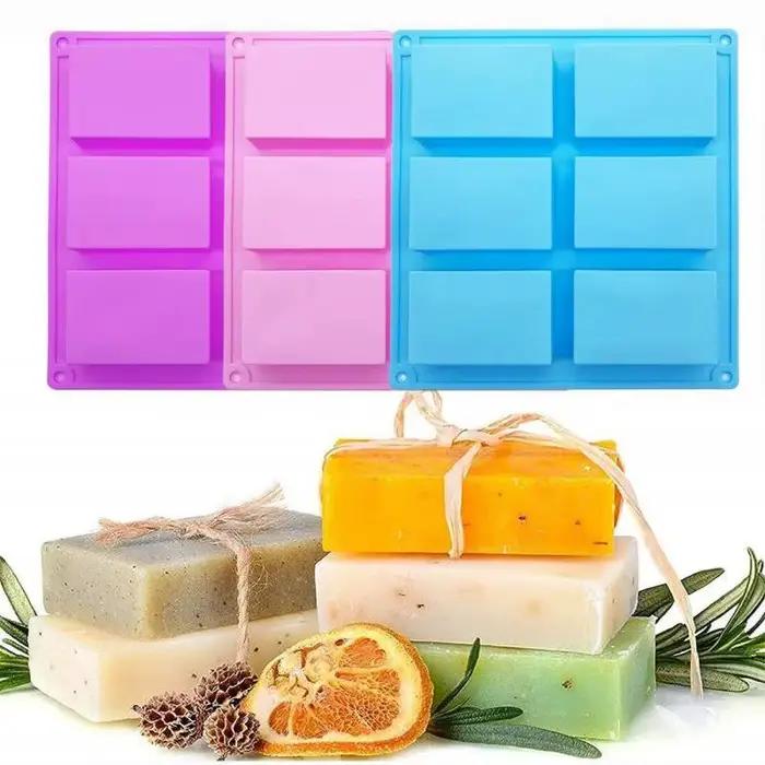 Moules en silicone rectangulaires à 6 grilles