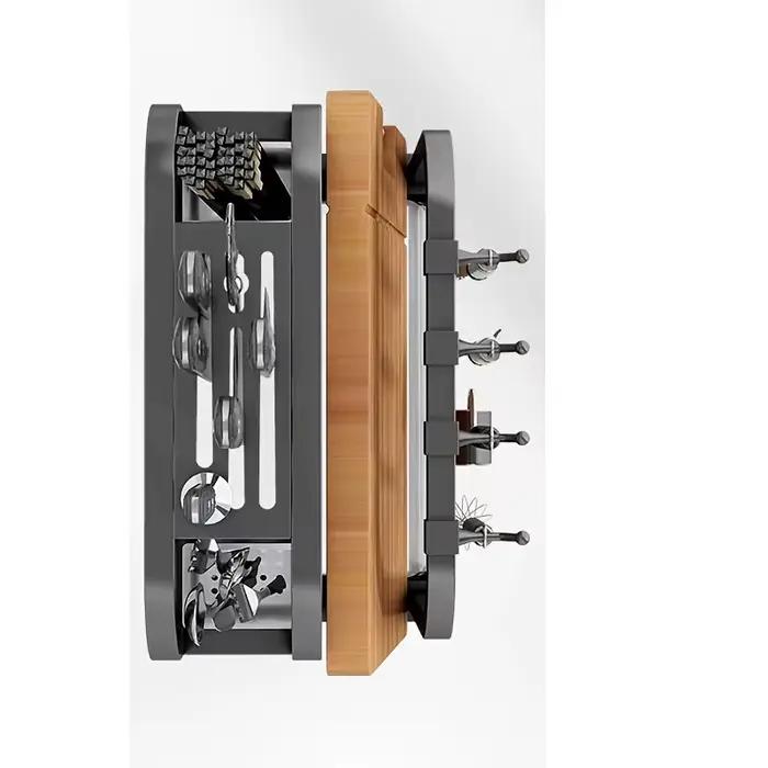 Planche à découper en acier inoxydable, porte-couteau de cuisine T1 Maison Seau Planche à découper T1 Rangement intégré