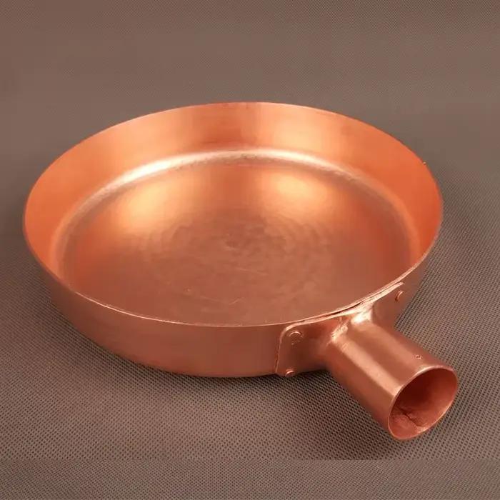 Poêle à frire en cuivre à transfert de chaleur rapide, poêle antiadhésive épaisse de 2mm, Compatible à Induction, marmite de cuisson en cuivre pur forgé à la main 100%