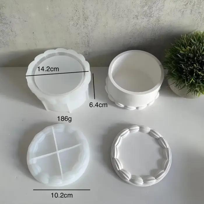 Boîte de rangement ronde en forme de cœur pour gâteaux