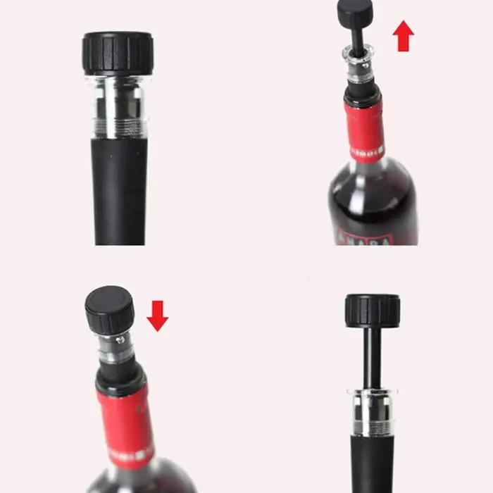 Préservation de bouteille de vin sous vide, bouchon de pompe à air, économiseur scellé noir, pompe à vide domestique