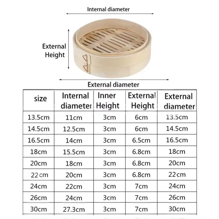 Ensemble d'ustensiles de cuisine pour la cuisson à la vapeur, comprenant un panier vapeur, un récipient vapeur, un cuiseur vapeur, un cuiseur vapeur en bambou, pour la préparation de délicieux pains B
