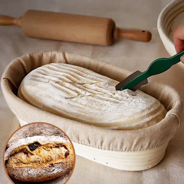 Paniers de Fermentation de pain ovales portables en rotin à levain Banneton panier