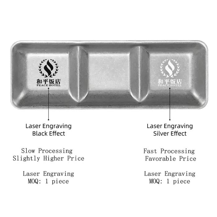 Plat à sauce et assaisonnements en acier inoxydable 304
