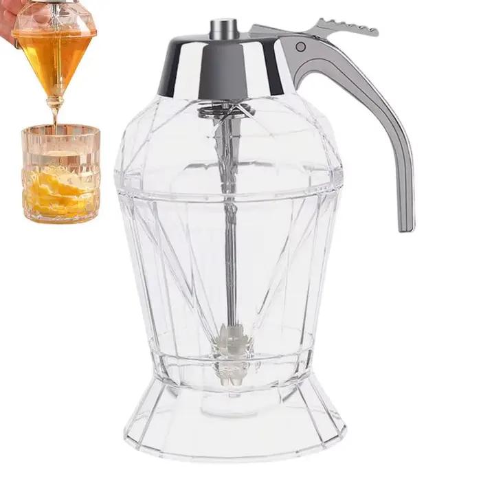 Pot de miel à pression créatif, bouteille à presser, pot scellé en plastique, Type d'entonnoir, Pot de sirop avec bocaux à Base d'arrosage