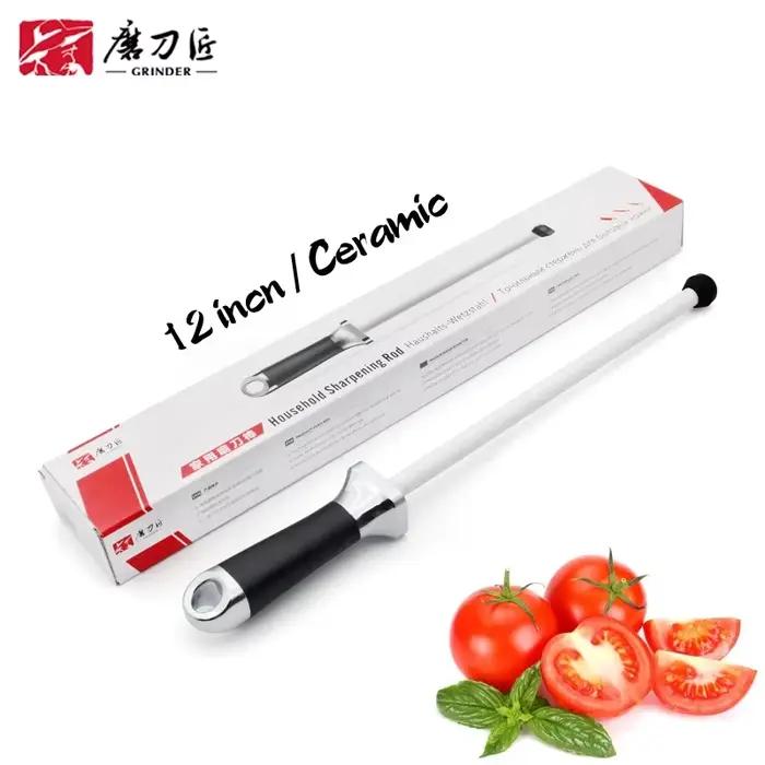 Lames d'affûtage de couteaux en céramique ABS TPE 95 Alumina Ceramic pour cuisiniers professionnels et amateurs occasions quotidiennes et cadeaux