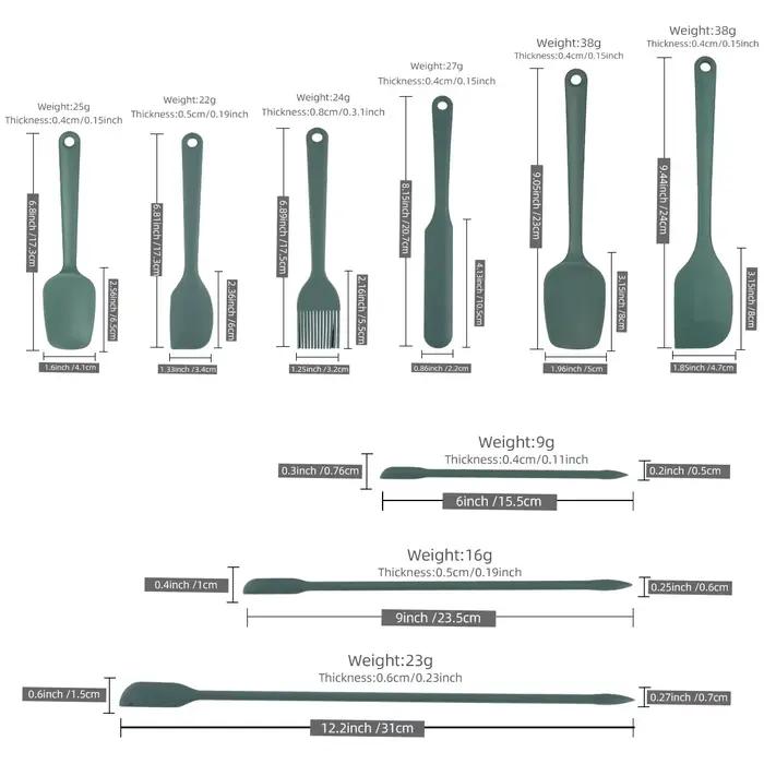 Ensemble d'outils de cuisson en silicone résistant à la chaleur, grattoir à crème, brosse à huile, barbecue de qualité alimentaire, ustensiles de cuisine, 6 pièces, 9 pièces