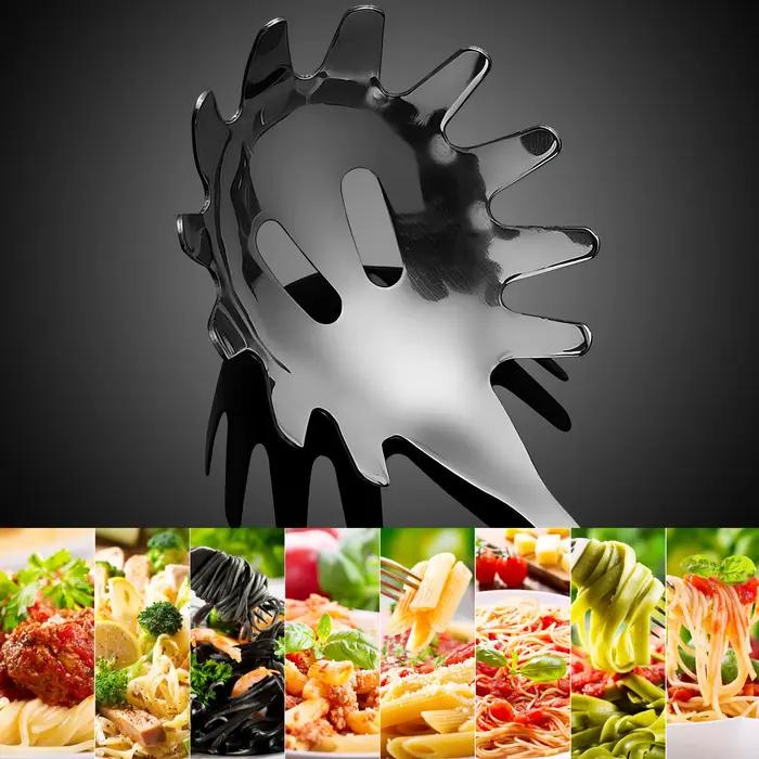 Cuillère pâtes Spaghetti serveur fourchette passoire à nouilles service de cuisine en acier inoxydable cuisson fente écumoire louche ustensile passoire