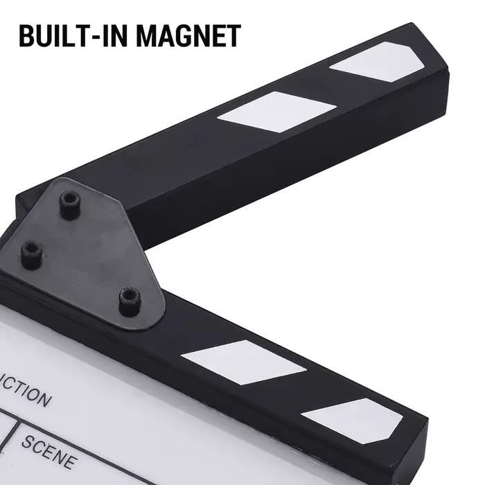 Andoer – planche à clins en acrylique de taille compacte, effaçable à sec, Film TV, scène d'action coupée, bâton noir et blanc