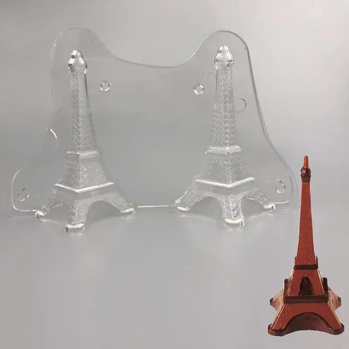Moule à chocolat en plastique en forme de tour Eiffel 3D