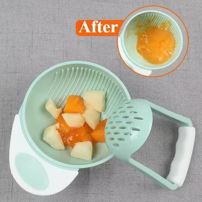 Ensemble de bols de broyage pour bébé 2 pièces broyeur bol manuel purée de fruits nourrissons premiers repas aliments solides tout-petits