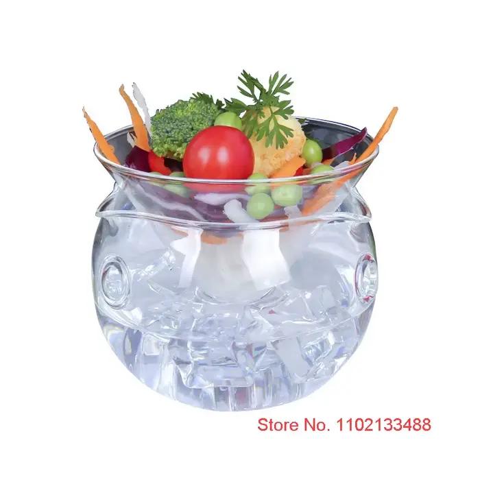 Vaisselle artistique japonaise pour la cuisine, assiette de service, vaisselle de restaurant créative, vaisselle à glace sèche, bol à salade de fruits