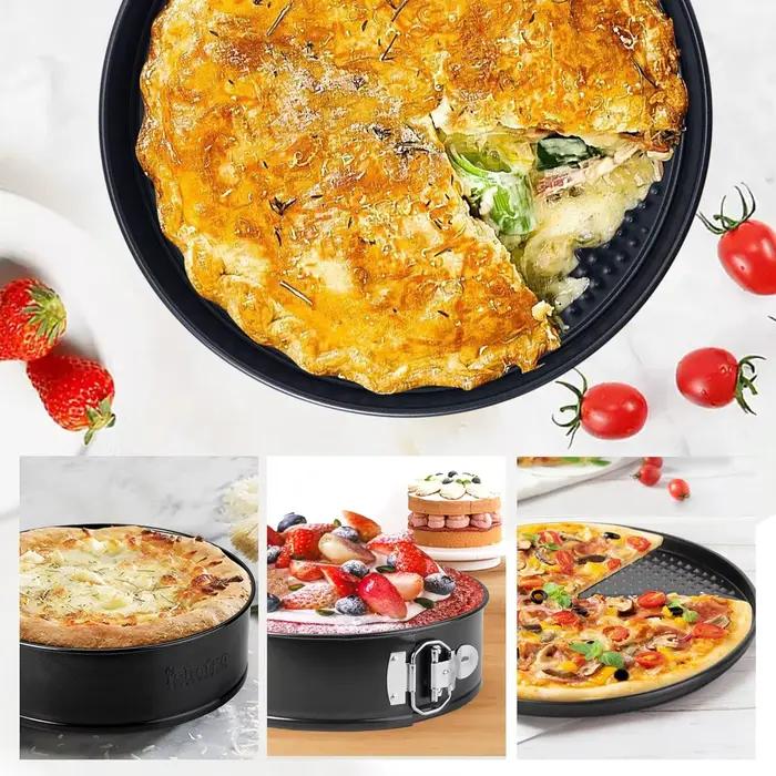 Moule à gâteau rond antiadhésif avec fond amovible pour gâteaux et cheesecakes diverses occasions de cuisine et de pâtisserie