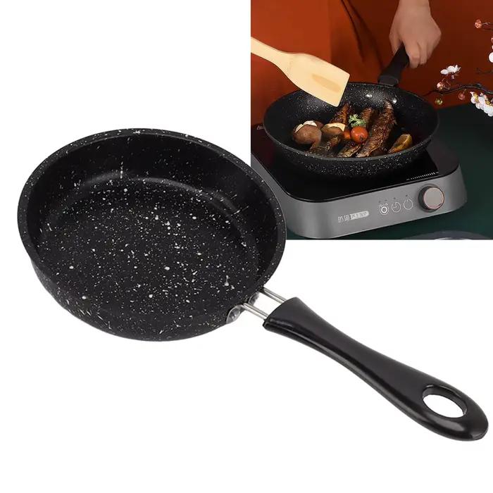 Poêle à Frire en Acier Inoxydable, Poignée Ergonomique, Conduction Rapide et Unie, Antistick, pour Bcopropriété, Steak, Oignon, emouf