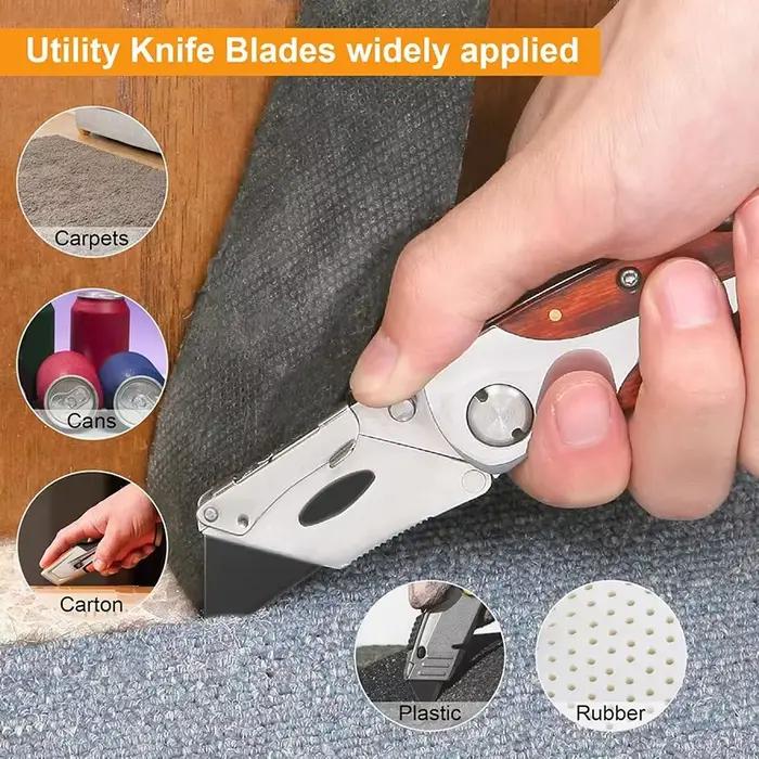 Lames de couteau de remplacement spéciales de type T, couteau utilitaire en acier, lame trapézoïdale, outil de coupe artisanal d'art de bricolage 10/30/50 pièces