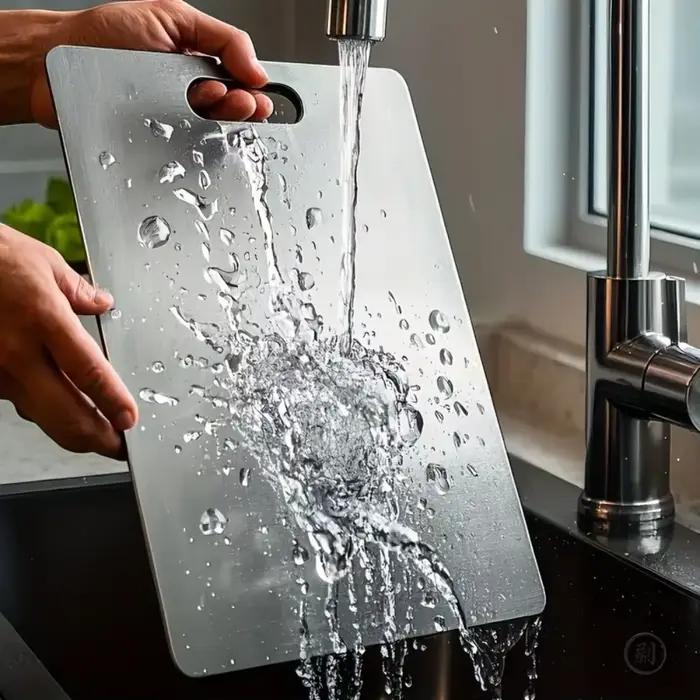 Planche à découper portable double face en titane – Qualité alimentaire pour la cuisine