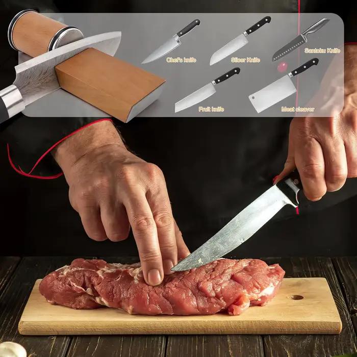 Kit d'aiguiseur de couteaux multifonctionnel avec pierre en diamant pour maintenir l'état des lames en acier au carbone occasions spéciales cuisine
