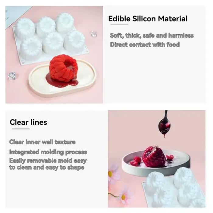 Moule en forme de framboise en Silicone de qualité alimentaire