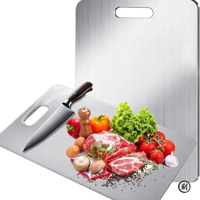 Planche à découper portable double face en titane – Qualité alimentaire pour la cuisine