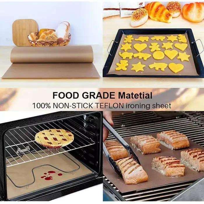Feuille de revêtement de four réutilisable, tapis de cuisson 40x60 30x40cm, papier de cuisson antiadhésif résistant à l'huile, outil de cuisson pour BBQ de cuisine 1 pièce Papier huileux Tapis de cui