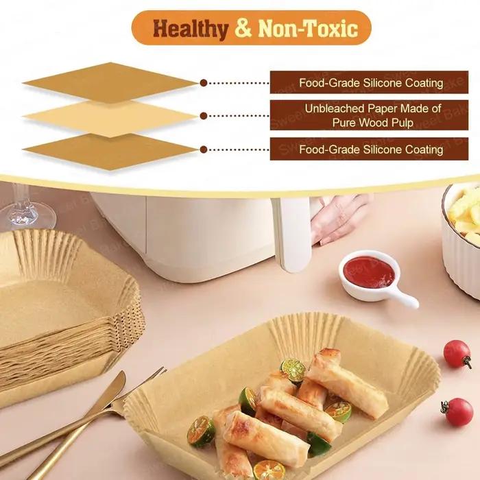 Grands doublures en papier parchemin jetables pour friteuse à air Ninja Foodi Max Health Grill et AG551EU/AG651UK, accessoires pour friteuse à air