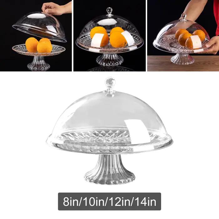 Assiette à Gâteau avec Couvercle Durable