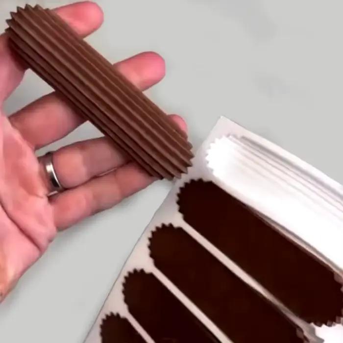 Eclair Dessert outils de cuisson bouffée de chocolat moule en Silicone longue bande