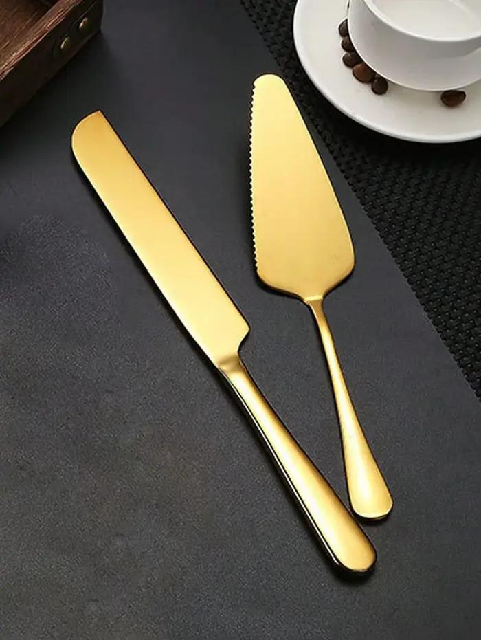 Ensemble de spatules à gâteau en acier inoxydable, spatule à pain et pâtisserie, outils de traiteur pour mariages, anniversaires et fêtes