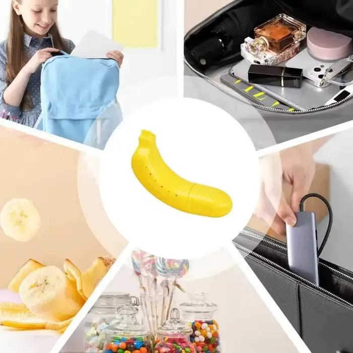 1-3 pièces Boîte de conservation de bananes portable et flexible, pour garder les fruits frais, idéale pour les voyages, les pique-niques en extérieur, en forme de banane, en plastique créatif