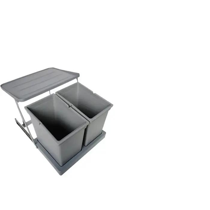 Poubelle à fixation sur porte d'armoire, poubelle dissimulée sous évier, bac à déchets caché pour cuisine, récipient multifonction