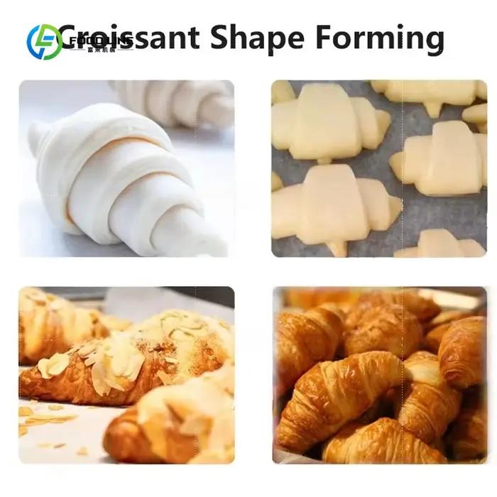 Ligne de formage de croissants en acier inoxydable pour usage commercial, machine à fabriquer des croissants, ligne de moulage de croissants pour la transformation du pain