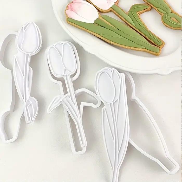 Moule à biscuits 3D en forme de tulipe