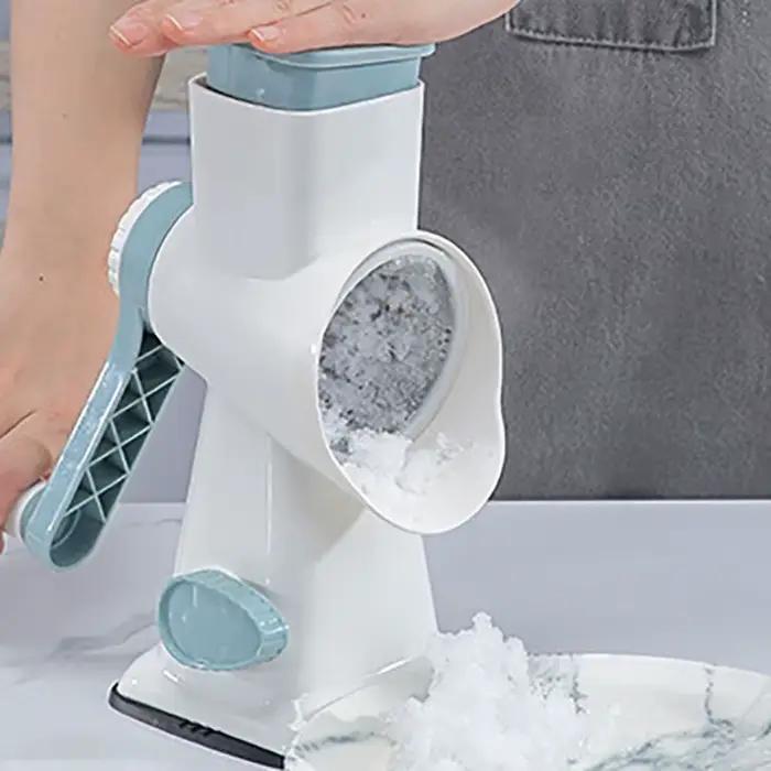 Gadget de cuisine 3 en 1, trancheur de légumes à manivelle, râpe à fromage rotative en plastique, permettant d'économiser du travail, broyeur manuel de légumes, carottes