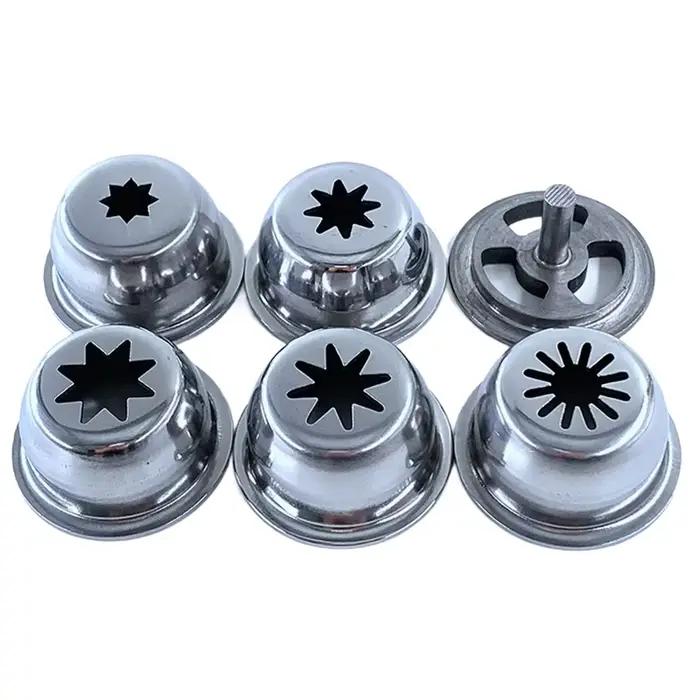 A52Q-solide creux en acier inoxydable Churrera Churro buse moule ensemble de 5 pour Churros Machine 53Mm diamètre extérieur