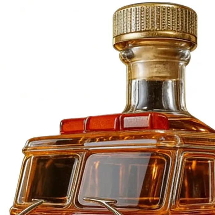 Bouteille de Whisky en Forme de Camion de Pompiers 300ml Pour Décoration de Bar à Domicile et Fêtes de Fin d'Année