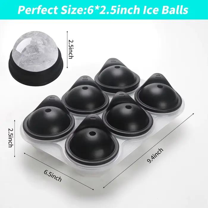Grand plateau à glaçons en Silicone avec couvercle, grande machine à boules de glace, sphère ronde pour whisky/Cocktails/Barbon