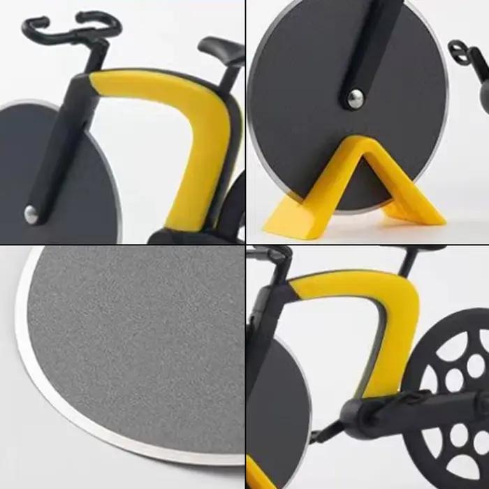 Coupe-pizza créatif en forme de vélo